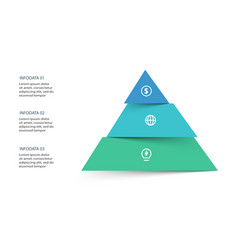 Pyramid With 3 Elements Infographic Template