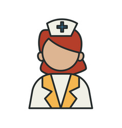 Profession Nurse Worker Avatar Fill Style Icon