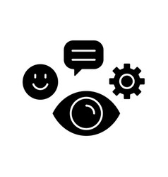 Observation Skills Black Glyph Icon