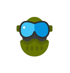 Paintball Mask With Goggles Icon