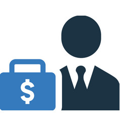 Accountant Bag Briefcase Icon Simple Editable