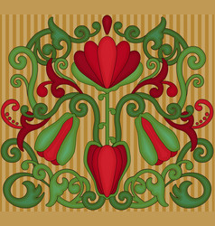 Floral Background In Art Nouveau Style