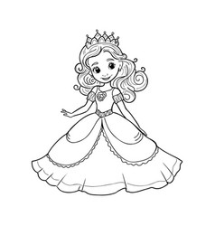 Little Princess Coloring Page For Kids