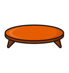 Round Table Simple Icon Monochrome Beige