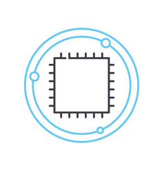 Workflow Automation Line Icon Outline Symbol