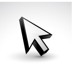 3d Style Mouse Pointer Arrow Sign Design