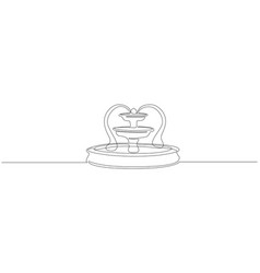 Fountain In One Continuous Line Drawing Old