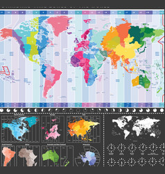 World Standard Time Zones Map All Continent