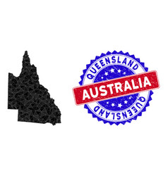 Australian Queensland Map Polygonal Mesh