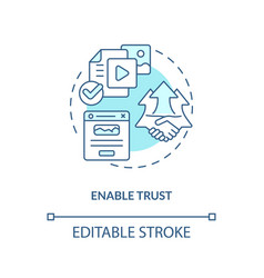 Enable Trust Turquoise Concept Icon