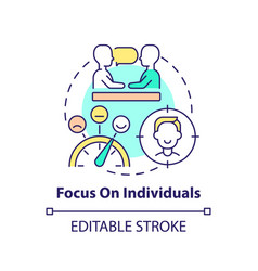 Focus On Individuals Concept Icon