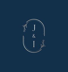 Ji Wedding Invitational Floral Initial Concept