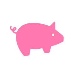 Pork Pig Sign Healthy Food Concept Icon Flat