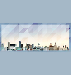 Liverpool Skyline Colorful Poster On Beautiful