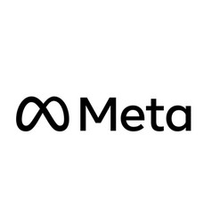 Meta Social Media Symbol Logo With Name Black