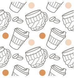 Seamless Pattern On The Fun Cups For Tea