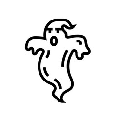 Spooky Ghost Line Icon