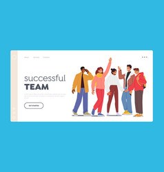 Successful Team Landing Page Template Friends