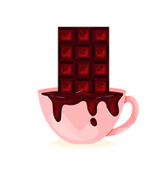 Porcelain Hot Chocolate Cup With Chocolate Bar