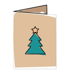 Postcard Fir Star Flat