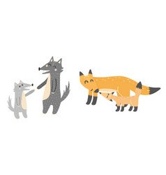 Super Cute Mothers And Babies - Wolves And Foxes