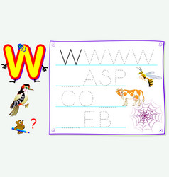 Worksheet For Kids With Letter W Study