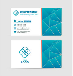 Abstract Blue And Gold Business Card Template