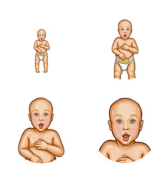 Surprised Baby Hairless Kid Avatar Icons