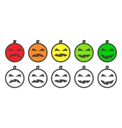 Halloween Pumpkin Color Emoji Icons