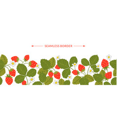 Strawberry Seamless Border Sweet Red