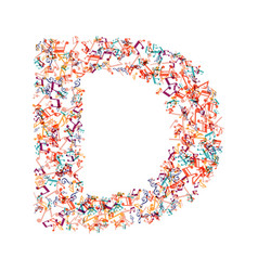 Decorative Music Note Letter D