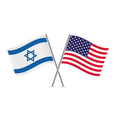 Israel And America Crossed Flags