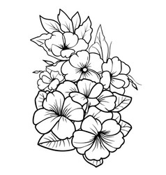 Easy Primrose Flower Drawing Line Drawin