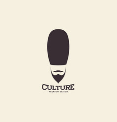 Cool Man With Hat Velvet Vintage Logo Design