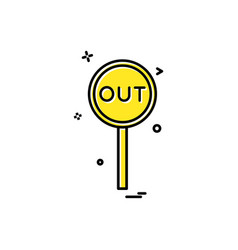 Out Decision Umpire Icon Design