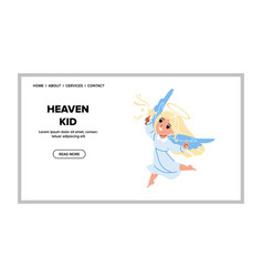 Heaven Kid Cute Girl With Wings And Halo