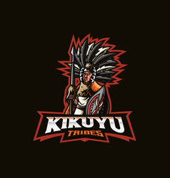 Kikuyu Tribe Mascot Logo Design