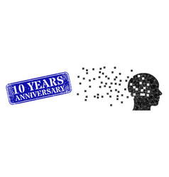 Rubber 10 Years Anniversary Seal And Human Memory