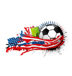 Soccer Ball With Spots Forming The Usa Flag