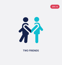 Two Color Friends Icon From Behavior Concept