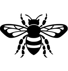 Bee - Black And White Isolated Icon