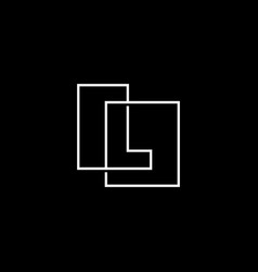 Letter L Lettermark Initial Overlapping Outline