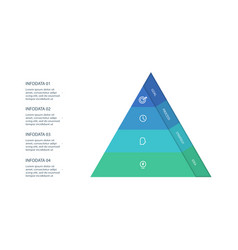 Pyramid With 4 Elements Infographic Template