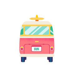 Surf Van Back View Isolated