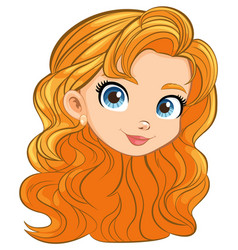 Beautiful Woman With Long Hair A Cartoon