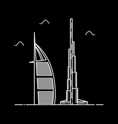 Burj Al Arab And Khalifa Tower Dubai Landmark