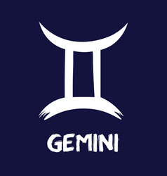 Hand Drawn Zodiak Signs White Gemini Zodiac Icons