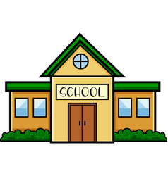 Cartoon School Building