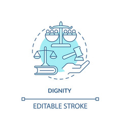 Dignity Turquoise Concept Icon