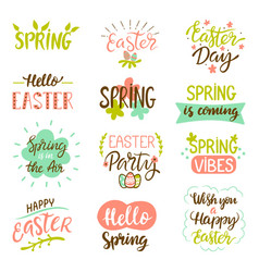 Happy Easter Lettering Spring Festive Holidays